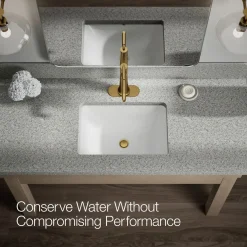 Tall single-handle bathroom sink faucet, 0.5 gpm