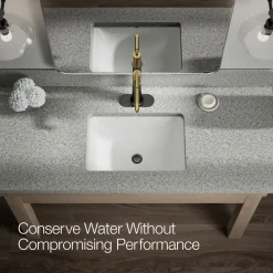 Tall single-handle bathroom sink faucet, 0.5 gpm