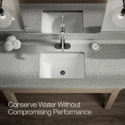 Tall single-handle bathroom sink faucet, 0.5 gpm