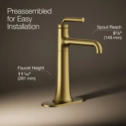 Tall single-handle bathroom sink faucet, 1.2 gpm