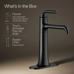 Tall single-handle bathroom sink faucet, 1.2 gpm