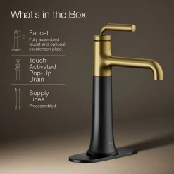 Tall single-handle bathroom sink faucet, 1.2 gpm