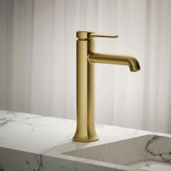 Tall single-handle bathroom sink faucet, 1.2 gpm