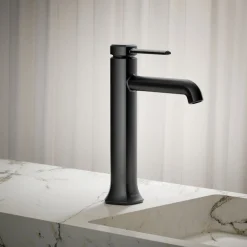 Tall single-handle bathroom sink faucet, 1.2 gpm