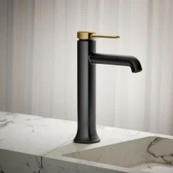 Tall single-handle bathroom sink faucet, 1.2 gpm