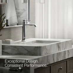 Tall single-handle bathroom sink faucet, 1.2 gpm