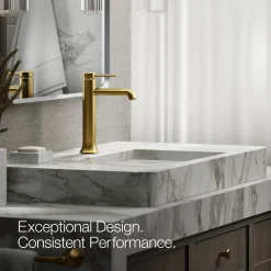 Tall single-handle bathroom sink faucet, 1.2 gpm
