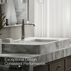 Tall single-handle bathroom sink faucet, 1.2 gpm