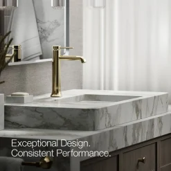Tall single-handle bathroom sink faucet, 1.2 gpm