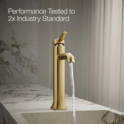 Tall single-handle bathroom sink faucet, 1.2 gpm