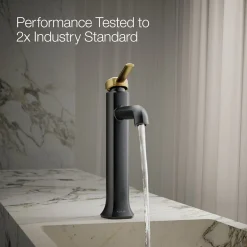 Tall single-handle bathroom sink faucet, 1.2 gpm