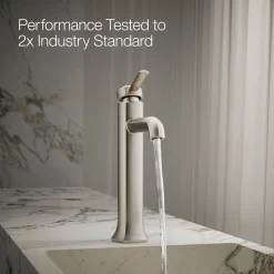 Tall single-handle bathroom sink faucet, 1.2 gpm