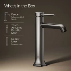 Tall single-handle bathroom sink faucet, 1.2 gpm