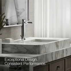 Tall single-handle bathroom sink faucet, 1.0 gpm