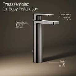 Tall single-handle bathroom sink faucet, 1.2 gpm