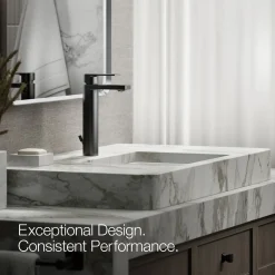 Tall single-handle bathroom sink faucet, 1.2 gpm