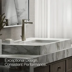 Tall single-handle bathroom sink faucet, 1.2 gpm