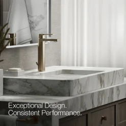 Tall single-handle bathroom sink faucet, 1.2 gpm