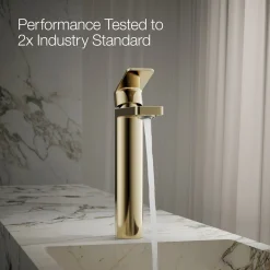 Tall single-handle bathroom sink faucet, 1.2 gpm