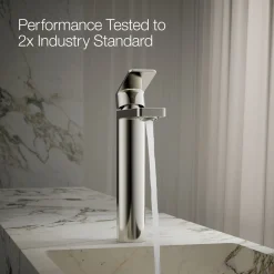 Tall single-handle bathroom sink faucet, 1.2 gpm