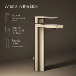 Tall single-handle bathroom sink faucet, 1.2 gpm