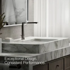Tall single-handle bathroom sink faucet with Cylindrical handle, 1.2 gpm
