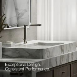 Tall single-handle bathroom sink faucet with Cylindrical handle, 1.2 gpm