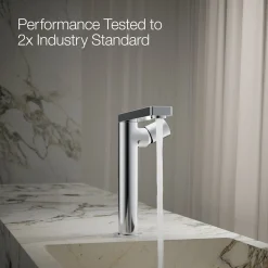 Tall single-handle bathroom sink faucet with Cylindrical handle, 1.2 gpm