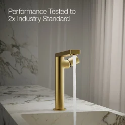 Tall single-handle bathroom sink faucet with Cylindrical handle, 1.2 gpm