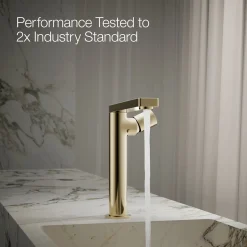 Tall single-handle bathroom sink faucet with Cylindrical handle, 1.2 gpm