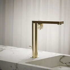 Tall single-handle bathroom sink faucet with Lever handle, 1.2 gpm