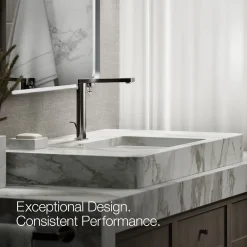 Tall single-handle bathroom sink faucet with Lever handle, 1.2 gpm