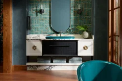 Tall single-handle bathroom sink faucet with Lever handle, 1.2 gpm