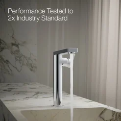 Tall single-handle bathroom sink faucet with Lever handle, 1.2 gpm