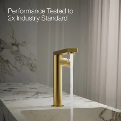 Tall single-handle bathroom sink faucet with Lever handle, 1.2 gpm