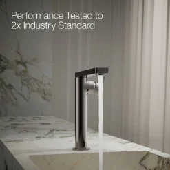 Tall single-handle bathroom sink faucet with Lever handle, 1.2 gpm
