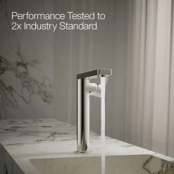 Tall single-handle bathroom sink faucet with Lever handle, 1.2 gpm