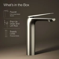 Tall single-handle bathroom sink faucet, 1.2 gpm