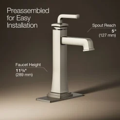 Tall single-handle bathroom sink faucet, 1.2 gpm