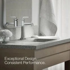 Tall single-handle bathroom sink faucet, 1.2 gpm