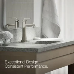 Tall single-handle bathroom sink faucet, 1.2 gpm