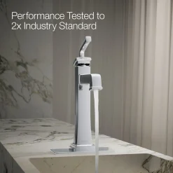 Tall single-handle bathroom sink faucet, 1.2 gpm