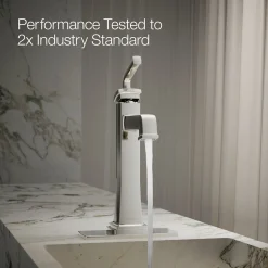 Tall single-handle bathroom sink faucet, 1.2 gpm