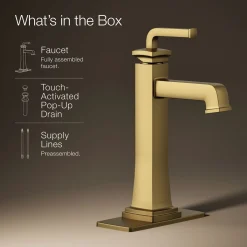 Tall single-handle bathroom sink faucet, 1.2 gpm