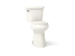 Tall two-piece round-front toilet, 1.28 gpf