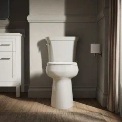 Tall two-piece round-front toilet, 1.6 gpf