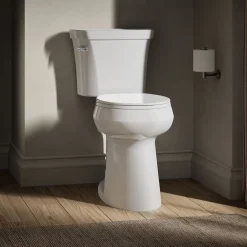 Tall two-piece round-front toilet, 1.6 gpf