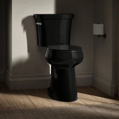 Tall two-piece round-front toilet, 1.6 gpf