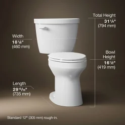 The Complete Solution® two-piece elongated toilet, 1.28 gpf