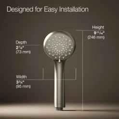 Three-function handshower, 1.75 gpm
